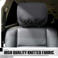 Universal Car Headrest Covers 4 Pack Soft Breathable Fabric Seat Protector For Cars Trucks And Suvs Gray 9 06 In By 84