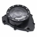 Httmt- Black R1 Clear See Through Cnc Hollow Stator Engine Cover Crankcase Case Left Compatible With Yamah Yzf R1 2009-2014 P N