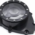 Httmt- Black R1 Clear See Through Cnc Hollow Stator Engine Cover Crankcase Case Left For Yamah Yzf R1 2009-2014 P N