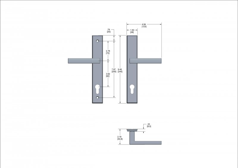 Rockwell Contemporary Keyed Entry Handle Set In Brushed Nickel Only Fits Doors With A Multipoint Lock Multipoint Not Included