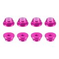 Nylon Insert Hex Lock Nuts 8pcs M2 X 0 4mm Aluminum Alloy Self-locking Anodizing Flange Nut For Fasteners Pink 