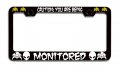 Caution You Are Being Monitored Alien Metal License Plate Frame Tag Holder D46 