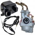 Glenparts Carburetor With Throttle Choke Cable Filter Box Replaces For Yamaha Pw50 2007-2023 Oem 5pg-14101-10-00