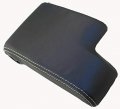 Fits 1999-2006 Bmw E46 Synthetic Black Leather Center Console Lid Cover With Beige Stitching Skin Only 