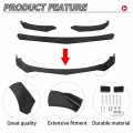 Hecasa Universal Front Bumper Lip Chin Spoiler Abs For Audi Ford Bmw Honda Chevrolet Civic Benz Mazda Gmc Black
