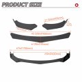 Hecasa Universal Front Bumper Lip Chin Spoiler Abs Compatible With Audi Ford Bmw Honda Chevrolet Civic Benz Mazda Gmc Black