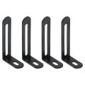 4pcs L-shaped Brackets Corner Brace 2 48 X1 28 X0 59 Shelf Bracket Right Angle For Wood Shelves Furniture 63x32 5x15mm Black 
