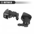 Motoforti Car Front Windshield Washer Nozzle Jet Spray For Ford Edge 2011-2014 Plastic Rubber Bt4z-17603-a Black 2pcs