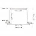 Uxcell U Shaped Connector Bracket 68 X 72mm 304 Stainless Steel For Door Closed Bar Holder Strut Channel 6pcs
