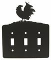 Poultry Rooster Chicken Triple Light Switch Plate Cover 