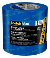 Scotchblue Sharp Lines Multi-surface Painter S Tape 1 41 Inches X 60 Yards 3 Rolls Blue Paint Protects Surfaces And Removes