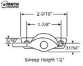 Stb Sweep Lock Zinc Die Cast Low Profile Bronze 1-13 16 Screw Hole 