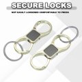 Metal Keychain Quick Release Spring Carchains Organizer Key Chain Clips With 4pcs Key Rings For Home Keys Women Men Pearl Gold