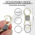 Metal Keychain Quick Release Spring Carchains Organizer Key Chain Clips With 4pcs Key Rings For Home Keys Women Men Pearl Gold