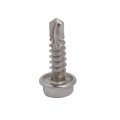 Uxcell M4 2x16mm 410 Stainless Steel Self Tapping Drilling Hex Flange Bolt 25pcs