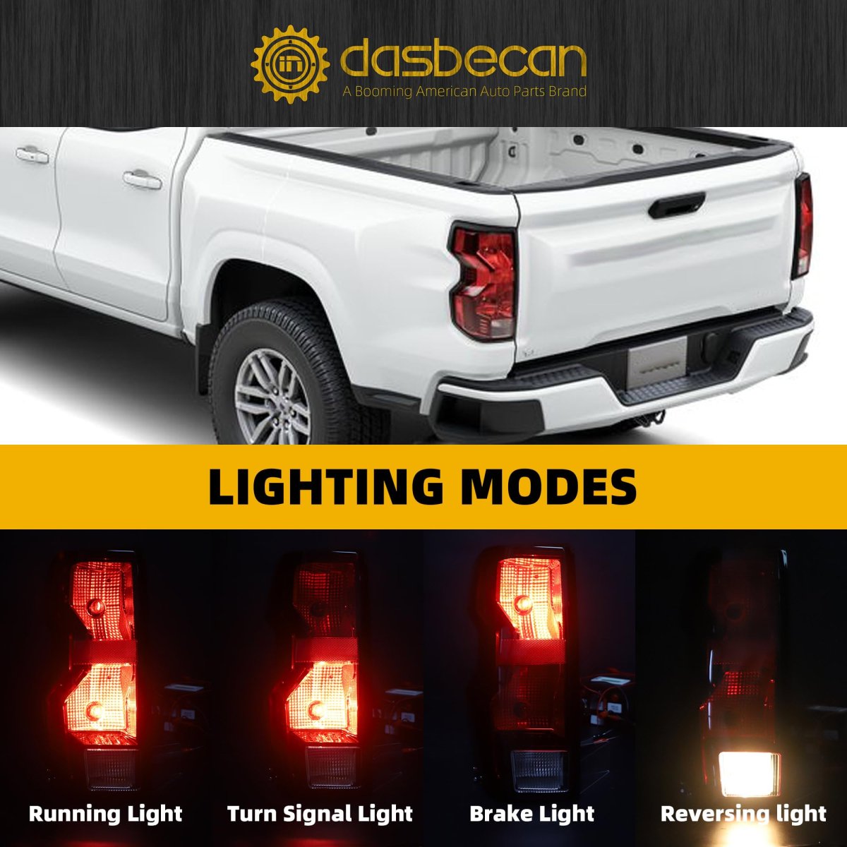 Left Driver Side Tail Light Assembly For 2023 2024 2025 2026 Chevy Colorado Lt Work Truck Trail Boss Halogen Rear Lamp Replace
