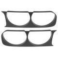 Hecasa Headlight Bezels Pair For 2008-2014 Dodge Challenger Black Headlamp Cover Trim Plastic Abs Lh Rh Replacement Ch2511100 