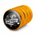 Gone Fishing Valve Stem Caps For Tire Rim Wheel Aluminum Yellow