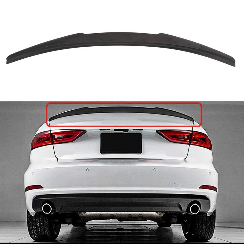 Exterior Accessories Rear Trunk Spoiler Wing Abs For Audi A3 2014-2018 Quattro 2015-2018 Rs3 2017-2018 S3
