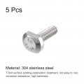 Uxcell T-slot Bolts 5pcs M5x16mm Slot Drop-in Stud Sliding 304 Stainless Steel Shape Screws For T Track