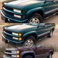 Nslumo Sequential Amber Led Side Marker Lights For 1994-1999 Gmc Chevy C K Series Pickup Front Corner Upper Lower Turn Signal