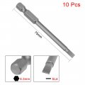 Uxcell 10 Pcs 4mm Slotted Tip Magnetic Flat Head Screwdriver Bits 1 4 Inch Hex Shank 3-inch Length S2 Power Tool