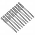 Uxcell 10 Pcs 4mm Slotted Tip Magnetic Flat Head Screwdriver Bits 1 4 Inch Hex Shank 3-inch Length S2 Power Tool
