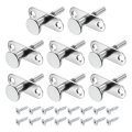 Steel Spring Loaded Bolt Plunger Latches 6 5x45mm 0 26x1 77in For Furniture Cabinet Bed Door 8 Pack With Screws 