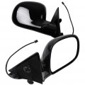 Ocpty Black Driver Side And Passenger View Mirror Smooth With Power Adjustment Manual Fold Non-heated Compatible For 1994-1997