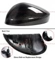 Real Carbon Fiber Oe Style Replacement Side View Mirror Covers Caps Compatible For 2022 2023 Honda Civic Without Led Signal