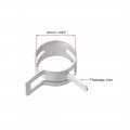 Uxcell Spring Band Type Clamp 21mm Inner Dia Fit 22-23 5mm Od Hose Fuel Line Silicone Tube Clips Silver Manganese Steel 10pcs