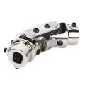 Chrome Universal Steering Shaft U-joint Coupler 3 4 Dd Double 127mm U Joint
