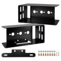 Rectangle Trailer Tail Light Mounting Box Set With License Plate Bracket Heavy Duty Steel S45c 1045 For Trailers Under 80 In 