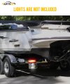 Rectangle Trailer Tail Light Mounting Box Set With License Plate Bracket Heavy Duty Steel S45c 1045 For Trailers Under 80 In
