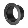Uxcell Black Straight Duct Connector Flange Abs Plastic Air Outlet Inlet Adaptor For 4 43inch Dia Hose