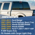 Dual Row Led Center High Mount Stop Lamp Third Brake Cargo Light Compatible With Ford F250 F350 Super Duty 99-16 Ranger 93-11