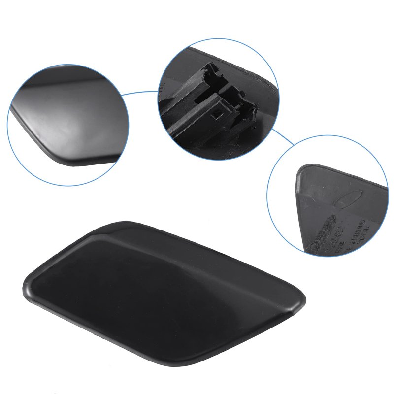 Acropix Front Left Right Side Bumper Headlight Washer Nozzle Cover Cap Fit For Volvo S60 Pack Of 2 Black