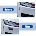Acropix Front Left Right Side Bumper Headlight Washer Nozzle Cover Cap Fit For Volvo S60 Pack Of 2 Black