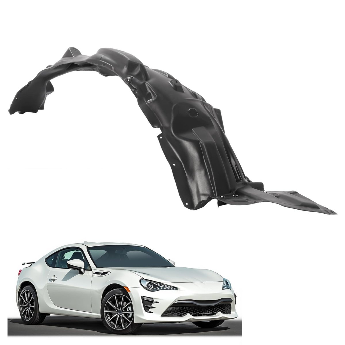 Front Inner Fender Liner Passenger Side For 2013 2016 Scion Fr S And 2017 2020 Toyota 86 Replacement Su00306093 Black Pe