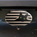 Graphics More Black Cat In Window Oval Tow Trailer Hitch Cover Plug Insert