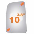 Uo21 Driver Side Replacement Convex Mirror Glass For 10-17 Mercedes-benz Sprinter 2500 3500