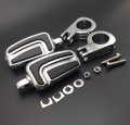 Smt-chrome Airflow Arrow Foot Rest Pegs With 1 2 5 Inch Mounting Bracket Compatible Gl1800 Gl1500 Gl1100 Gl1200 Vt750 Shadow
