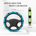 Bahamas Flag Car Steering Wheel Cover Women Men Elastic Stretch Thicken Universal 15 Inch