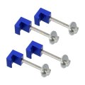 4pcs J-hook Crossover Aluminum Car Truck Toolbox Mounting Kit For Pickup Tool Box Mount Tie Downs Anodized Surface With 