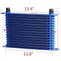 G-plus 15 Row An10-10an Universal Japanese-style Engine Aluminum Transmission Racing Oil Cooler Radiator Condenser Blue