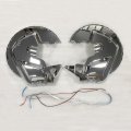 Chrome Motorbike Brake Rotor Covers Led Ring Of Fire For Honda Goldwing Gl1800 2001-2014 F6b 2013-2015 Blue