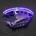 Chrome Motorbike Brake Rotor Covers Led Ring Of Fire For Honda Goldwing Gl1800 2001-2014 F6b 2013-2015 Blue