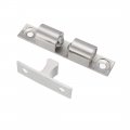 Uxcell 10pcs Cabinet Door Closet Brass Double Ball Catch Tension Latch 60mm Length Silver Tone