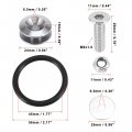 X Autohaux Car Multicolor Aluminum Alloy Bumper Quick Release Fastener Set For Trunk Fender Hatch