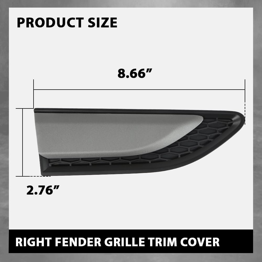 Right Fender Grille Trim Cover For Discovery Sport 2015 2016 Black Pp Material Part Number Lr058534